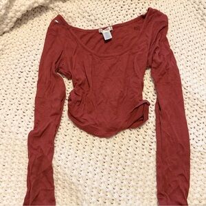 Bozzolo Women's Long Sleeve Top - Deep Red